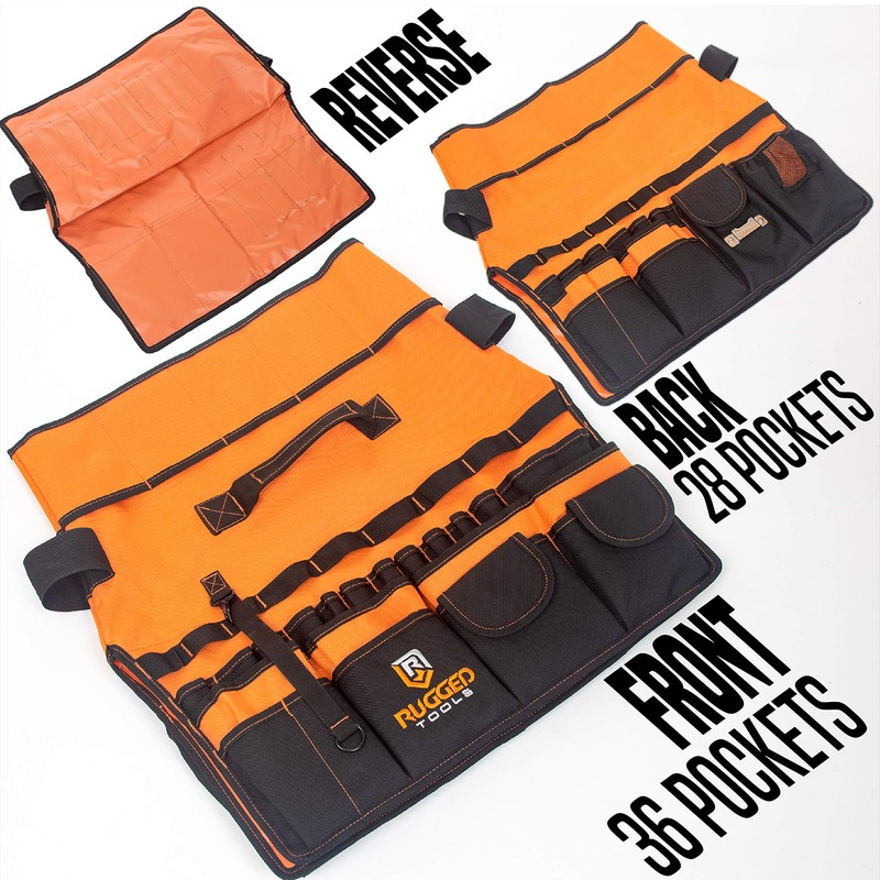 Rugged Tools Bucket Tool Organizer - 64 Pocket Bucket Caddy