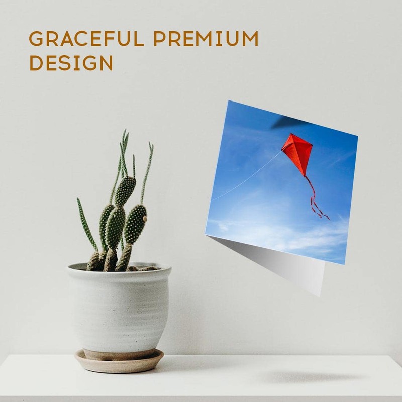 1 x Greeting Card Flying Red Kite Blue Sky Summer