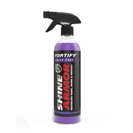 Ceramic Coating Top Coat for Cars Fortify Quick Coat Car Wax Polish Spray Waterless Wash & Wax Hydrophobic Top Coat Polish & Polymer Paint Sealant Detail Protection 32 Fl Oz (2x16floz bottles)