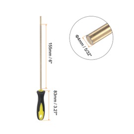 sourcing map Diamond Chainsaw File 5/32 Inch (4 mm) 80 Grits Round Cutting Sharpening Rasp with Plastic Handle for Chainsaw Polishing