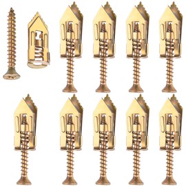 HINZIC 20 Pcs Self-Drilling Anchor Screws, Zinc Plated Steel Drywall Anchors, Heavy Duty Metal Expansion Bolt, No Drill or Holes, for TV, Shelf Straps, Gypsum Boards, Cabinets