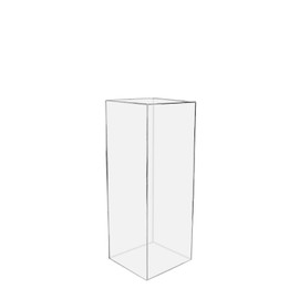 305Displays Acrylic Art Sculpture Stand Pedestal Display Clear 12" x 12" x 24"h