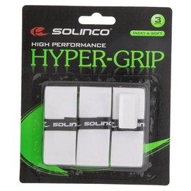 Solinco Hyper Extra Tacky Tennis Over Grip White 3 Pack