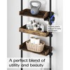 ALLZONE Bathroom Organizer, Over The Toilet Storage, 4-Tier Adjustable Wood