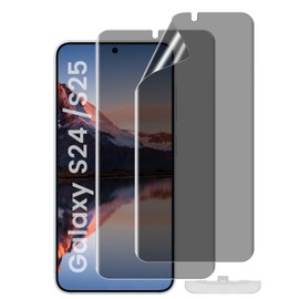 Galaxy S24 / S25 Peeping Prevention Film, Smooth Fingerprint Authentication, [Set of 2, Soft TPU Material, Auto Healing], Galaxy S24 Screen Protector Film, Glache-S25, Peeping Prevention Film with