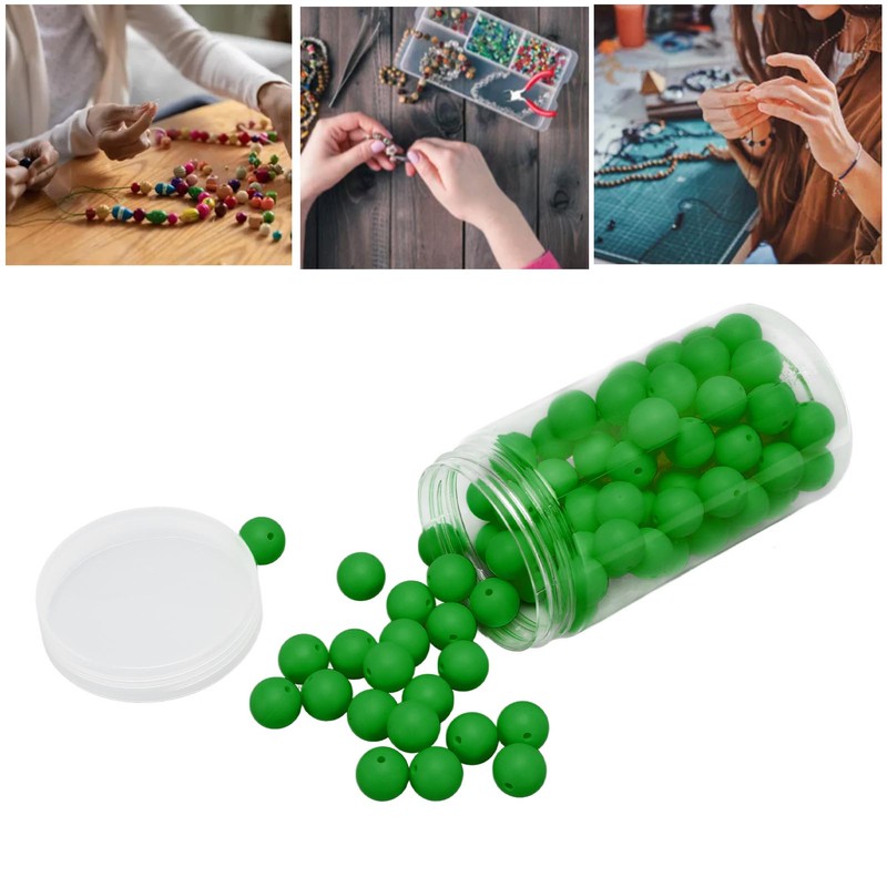 105pcs 15mm Silicone Beads Bulk Round Silicone Beads Loose Beads