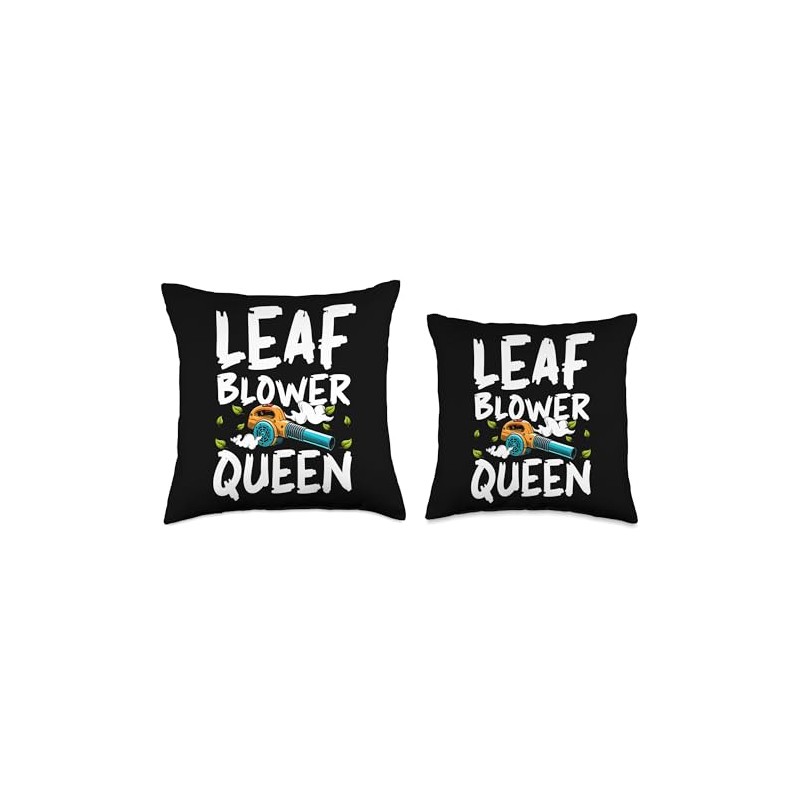 Leaf Blower Queen Autumn Leaf Blower Throw Pillow