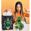 DolliBu Alien Large Gift Bags with Tissue Paper, 12 Pc