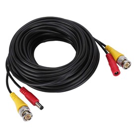Sonew Cable de alimentación de vídeo BNC + conector DC para cable de alimentación de vídeo CCTV, cable de extensión de vídeo de seguridad para cámara CCTV negro (10M)