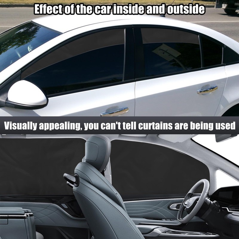 XCBYT Car Window Shades - 4 Pcs Car Privacy Curtains