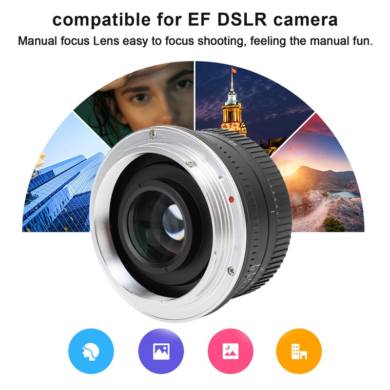 50mm F1.7 Full Frame Large Aperture Manual Focus Lens for