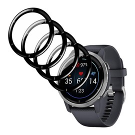 Fyqzio Pack of 4 Screen Protectors Compatible with Garmin Venu 2 45 mm, No Bubbles, Anti-Scratch, 3D Curved, HD Screen Protector for Garmin Venu 2 45 mm