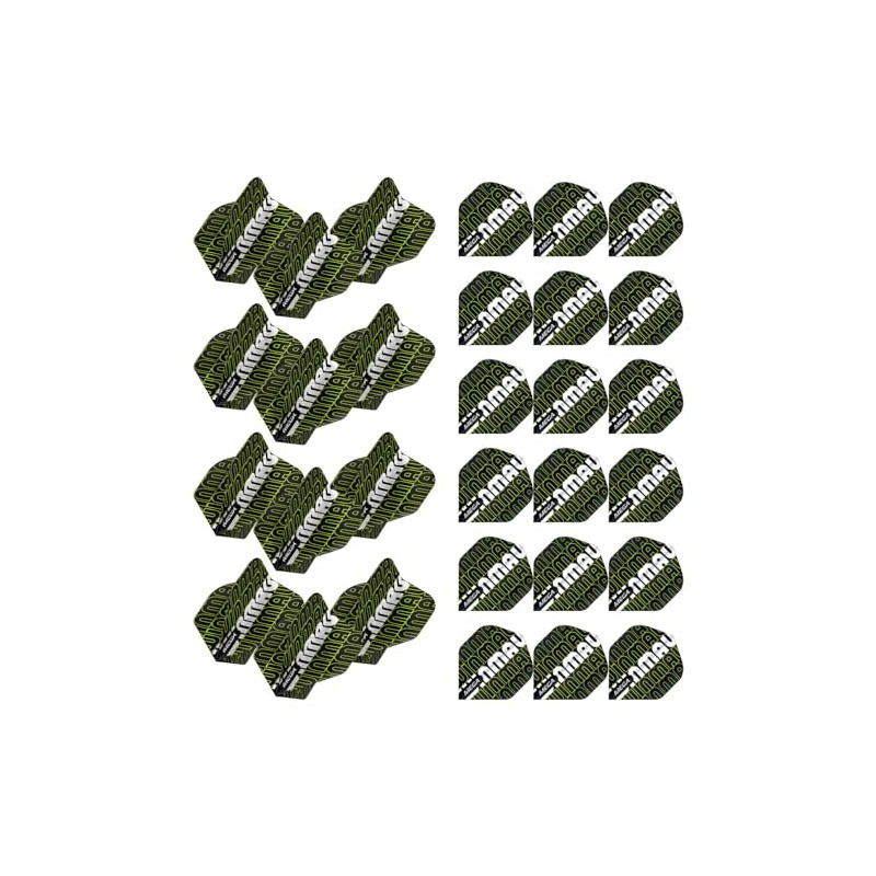 Winmau Mega Standard Logo Black & Green Dart Flights -