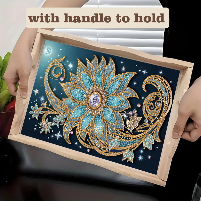 SHLUHA Diamond Art Kits for Adults Wooden Serving Trays with