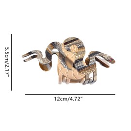 Mysterious Snake Hair Clip,Funny Acetate Hair Clip,Big Claw Clips for Women,Brown