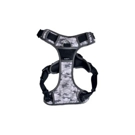 Bobby Camouflage Comfort Dog Harness Back Length 23 cm with Double Metal Ring, Grey Camouflage, Size XS/Chest Girth 36-43 cm