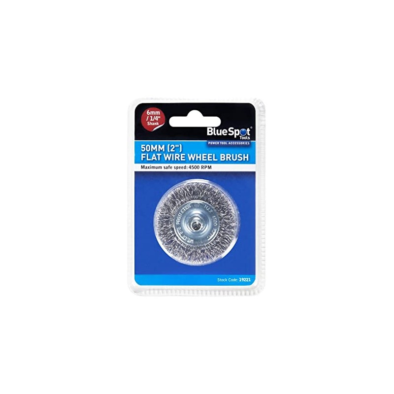 Blue Spot Tools 50mm (2") Flat Wire Wheel Brush