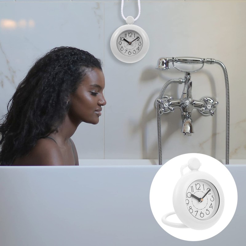 BESPORTBLE Bathroom Clock Shower Clock: Waterproof Shower Clock Hanging Clock