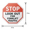 101SIGNCITY - 17"x 17" Vinyl Floor Decals, 2-Pack, "Stop: Look