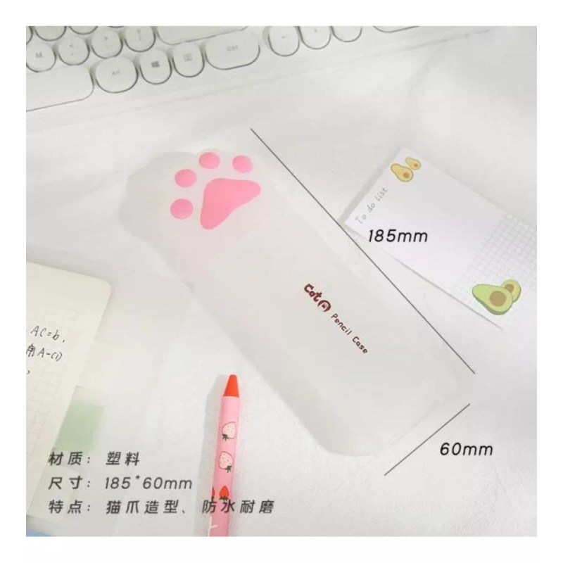 LAXIA Lapicera Estuche Patita De Gato Kawaii Color Mixtos Escolar