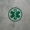 Transparent Decal Stickers of EMT Star PVC (Green) Premium Waterproof