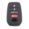 Btopars 2pcs 4 Buttons Silicone Rubber Remote Smart Key Fob