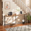 HLDIRECT 71 Inch Couch Table Behind Sofa with Double Storage