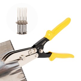 PLATATO Upgraded Version 7-Blade Duct Crimping Tool Sheet Metal Crimper HVAC Tools for 24-28 Gauge Duct Work Gutter Downspout and Stove Pipe