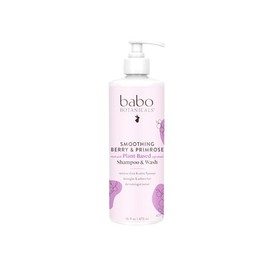 Babo Botanicals Champú y lavado 2 en 1 con bayas naturales y aceite de onagra de noche, hipoalergénico, vegano, para bebés y niños, onagra de bayas, 1