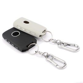 TANDRIVE Key Fob Cover Compatible with 2025 2024-2019 Mazda CX-5 CX-30 CX-50 CX70 CX90 3 6 CX-9 MX-5 Miata, Silicone, 4-Button, 2-Pack, Black and Grey