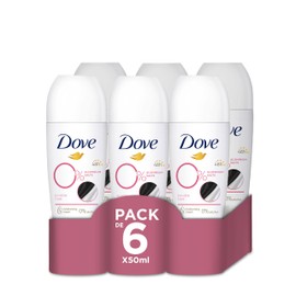 Dove Roll-on Original without Aluminium / Alcohol (for 24 Hour Protection with 1/4 Care Cream) Pack of 6 (6 x 50 ml)