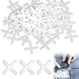 ROLKUFA 1000 Croce per Piastrelle in PP, distanziatori di livellamento (orizzontale/verticale), per ceramica/marmo/mosaico interno (bagno/cucina) ed esterno (terrazzo), spessore 2 mm, bianco