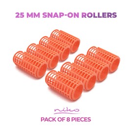 NIKO Snap On Curler with Clip Hair Comb Curler for Curls and Waves Styling Tool for Hairdresser Salon Hairdresser Hairdresser Self-Holding Curler (25 mm)