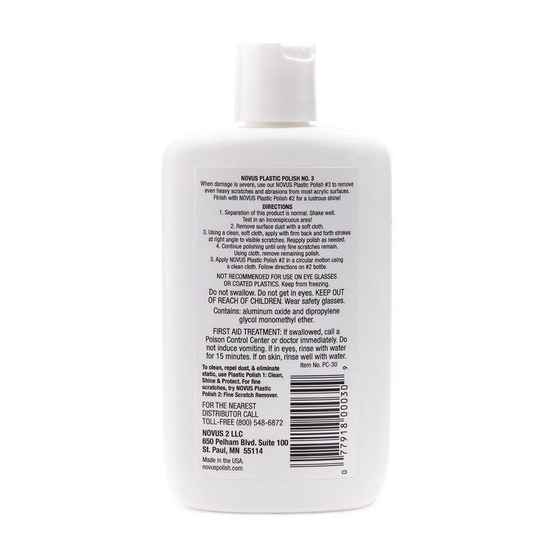 NOVUS 7082 | Heavy Scratch Remover #3 | 8 Ounce