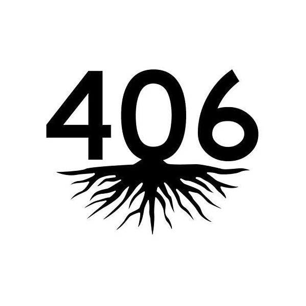406 Roots Montana Area Code MT Vinyl Decal Sticker Black