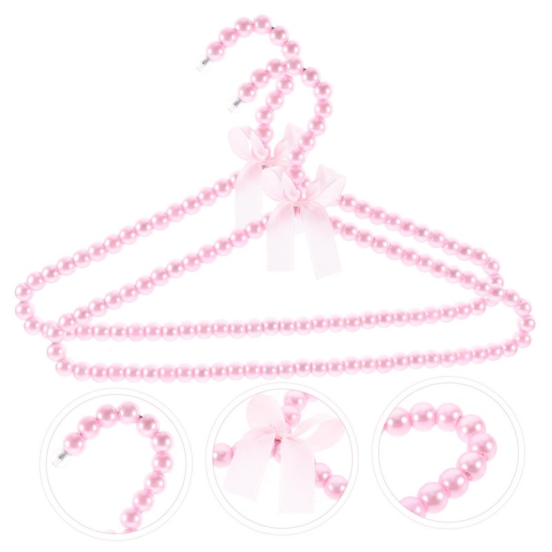 Gatuida 2pcs Pearl Hangers Mini Clothes Hangers for Decorative and