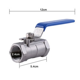 Stainless Steel Ball Valve SUS304 Thread Pipe Ball Valve (1-way DN15 1/2")