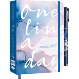 One Line a Day | Mein Fünf-Jahres-Tagebuch: Besondere Momente für immer festhalten – Mit Gummiband zum Verschließen und Stifthalter – DIN A5