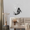 Xedatric Black & White Koi Fish Metal Wall Art,Yin Yang