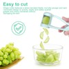 LERANXIN Fruit Slicer Stainless Steel Grape Slicer with 4 Column