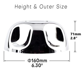 GTownWorks 160mm 6.26in Wheel Center Caps for 1993-2003 Ford Explorer 1993-2011 Ford Ranger 1997-2001 Mercury Mountaineer Wheel Center Hubcaps, 4 Pack Center Cover Replacement