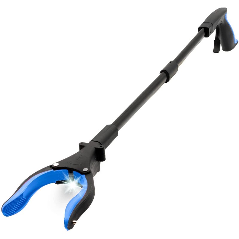 Grabber Reacher Tool 19" Aluminum Magnetic Claw with LED Light,