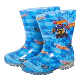 Hot Wheels Boys Light Up Wellington Boots UK 11 Child Red