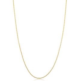 14k Yellow Gold Rope Chain Pendant Necklace (0.9 mm, 18 inch) | Minimalist Jewelry for Women