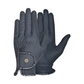 AK Light Grip Horse Riding Gloves For Competition & For Dressage (Navy, 2XL)