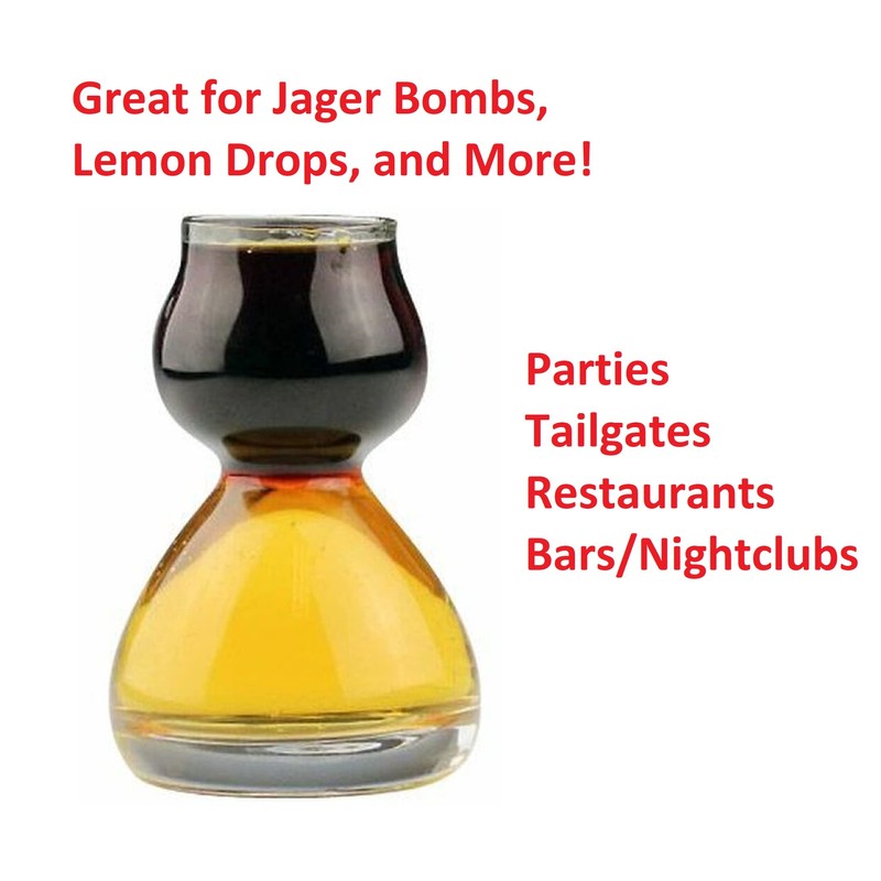 QUAFFER Double Bubble Layered Shot Glass – Chaser Shot Glass