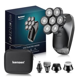 KENSEN Afeitadora Cabeza para Hombre, Afeitadora Eléctrica 6 en 1, Maquina de Afeitar Impermeable en Seco y Húmedo, Recortadora Barba | Maquina de Afeitar Impermeable en Seco y Húmedo, Recortadora Barba