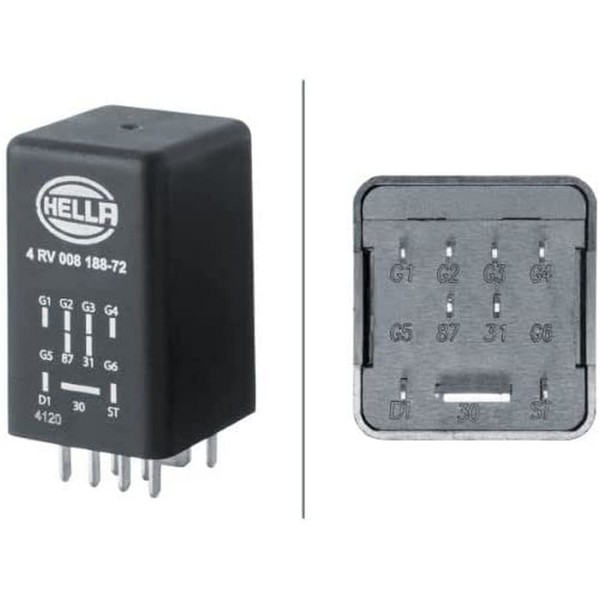 HELLA 4RV 008 188-721 Control Unit, Glow Time, 12 V,