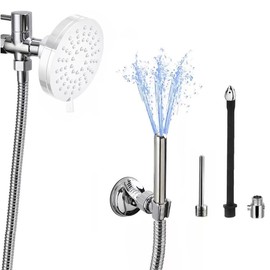Portable Shower Enema System with Water - Control Valve & 79 - inch Hose, 2 Stainless Steel Nozzles