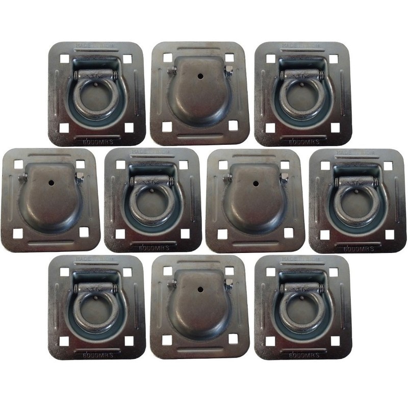10 pk Flush Mount Recessed Ring Trailer Cargo Tie Down